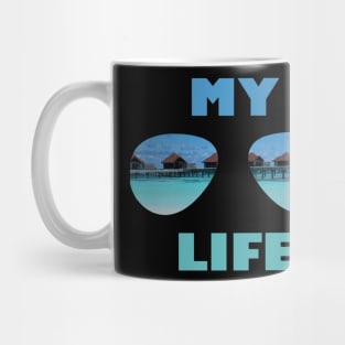 Summer Holiday Sunglasses Reflection Mug